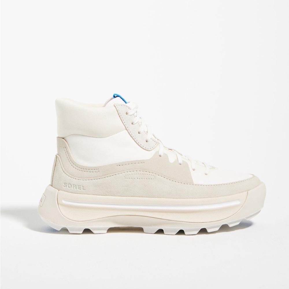 Sorel Ona 503 Knit Stylish Cream High-Top Hiking Casual Sneakers - Picture 2 of 12